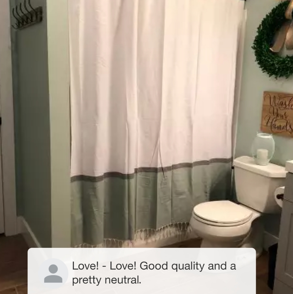 Woven Shower Curtain Green/White - Project 62 - Picture 15 of 16